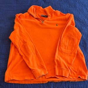 Ralph Lauren orange quarter zip shirt